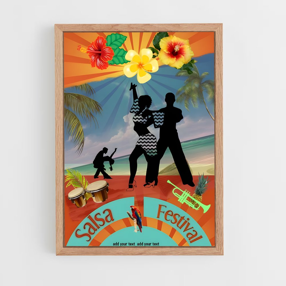 Poster Fiesta Bachata – affiche Danse (vue 4)